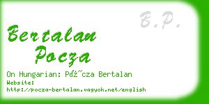 bertalan pocza business card